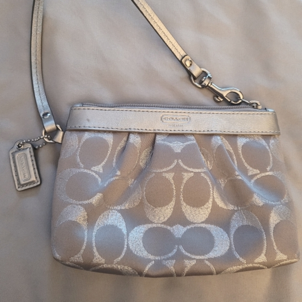 Coach Wristlet, Silver